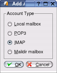 Add Account dialog box
